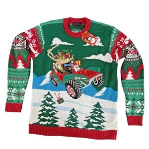 NEW Blizzard Bay Size M Dune Buggy Car Razor 4x4 Holiday Ugly Christmas Sweater